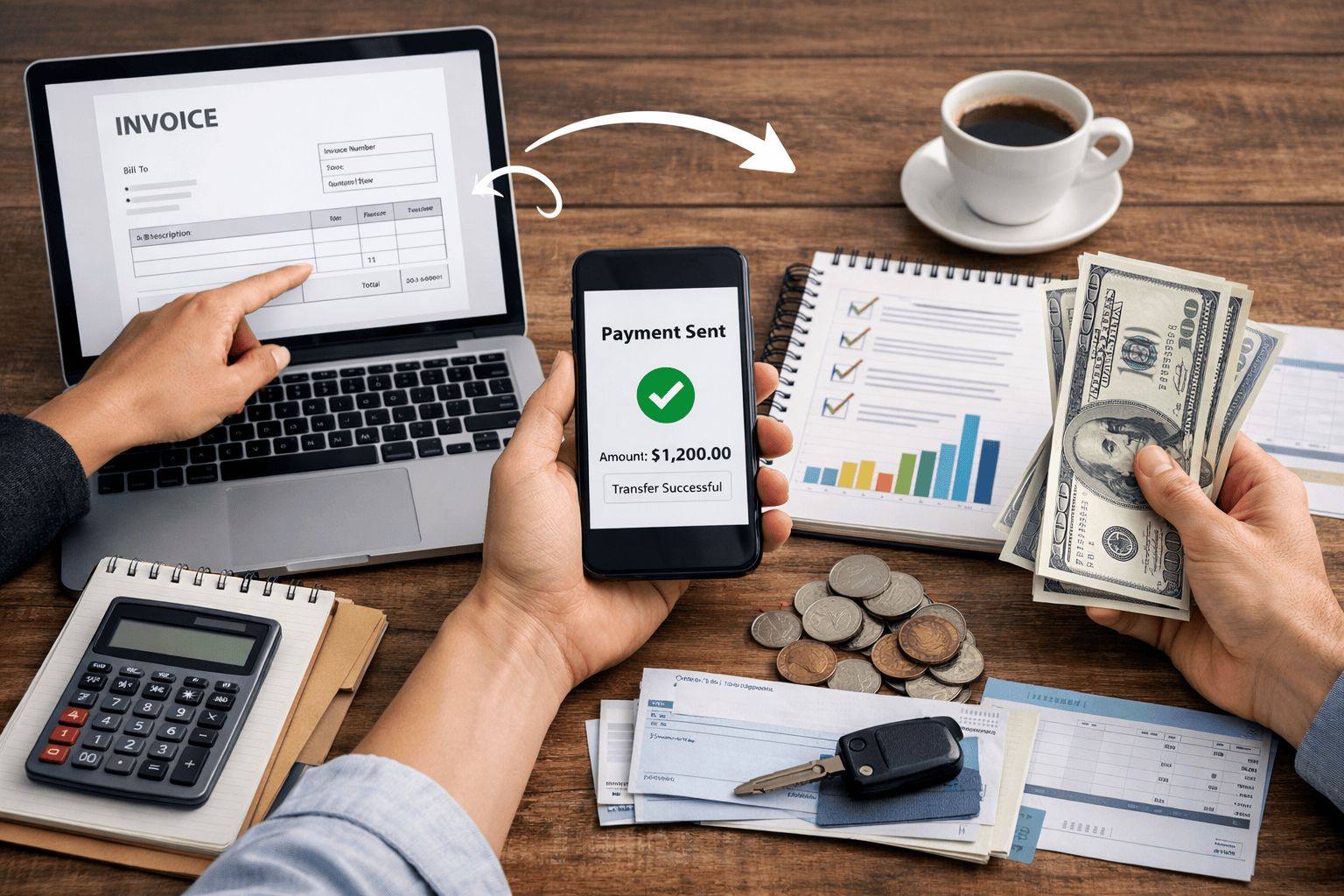 Invoices to Receiving Cash