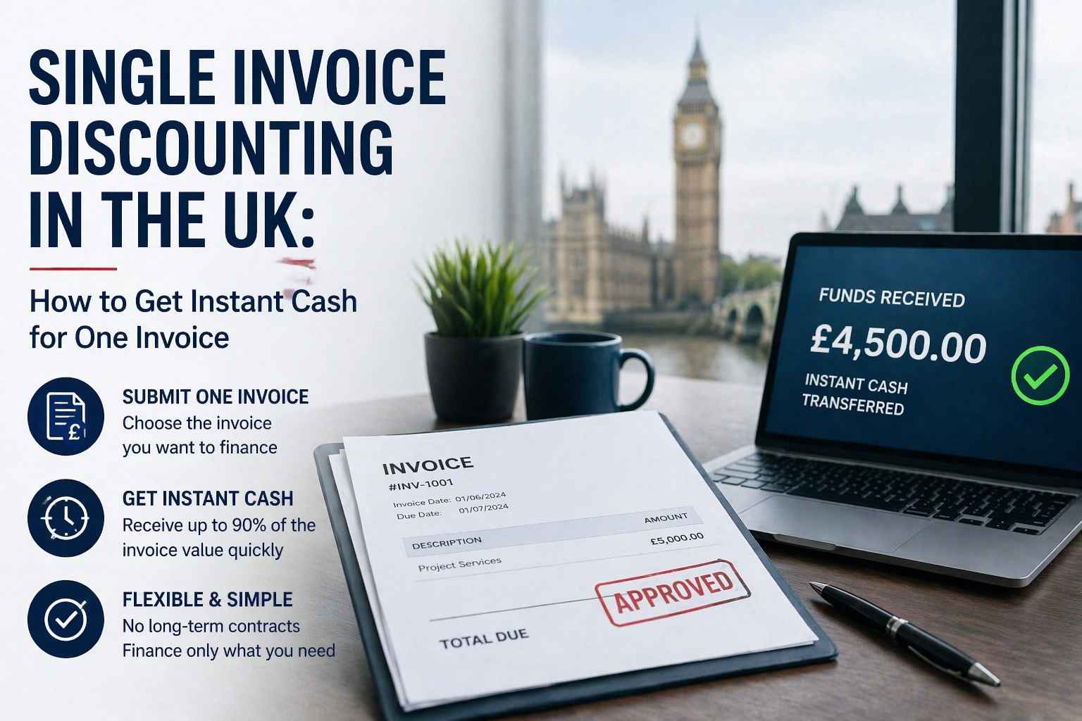 Single Invoice Discounting in the UK: How to Get Instant Cash for One Invoice
