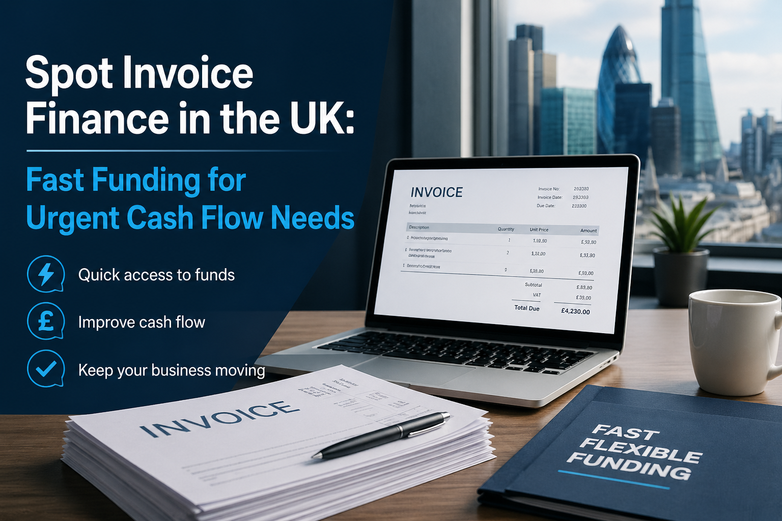 Spot Invoice Finance in the UK Fast Funding for Urgent Cash Flow Needs