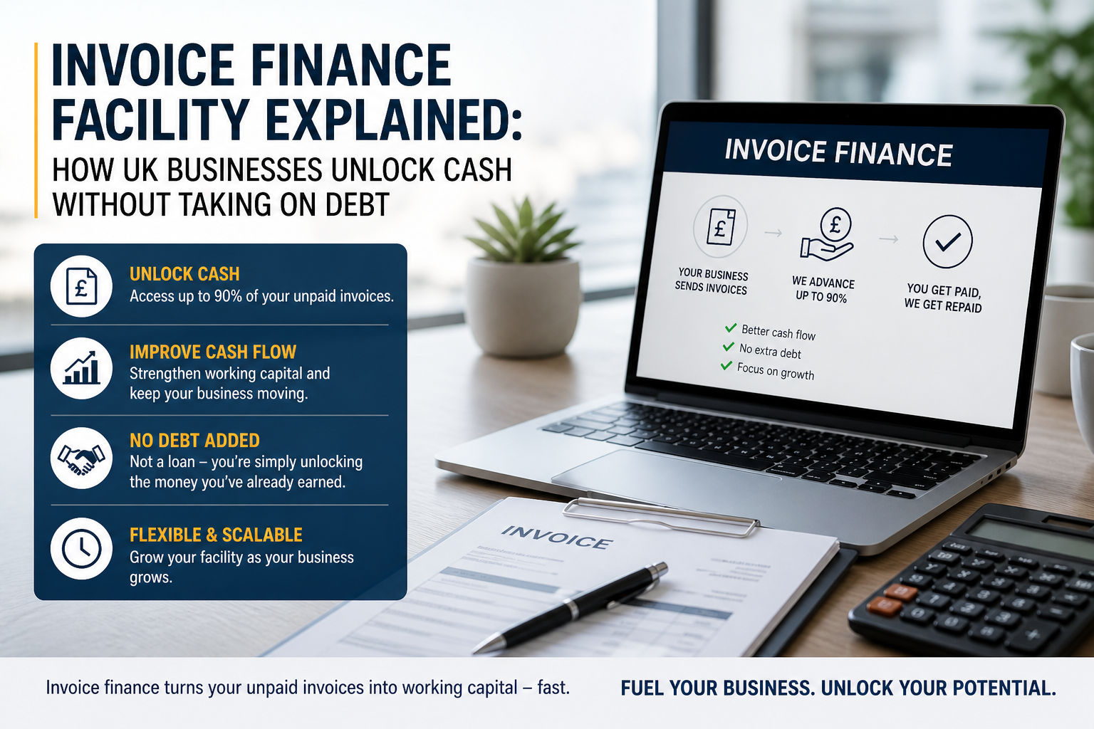 Invoice Finance Facility Explained How UK Businesses Unlock Cash Without Taking on Debt